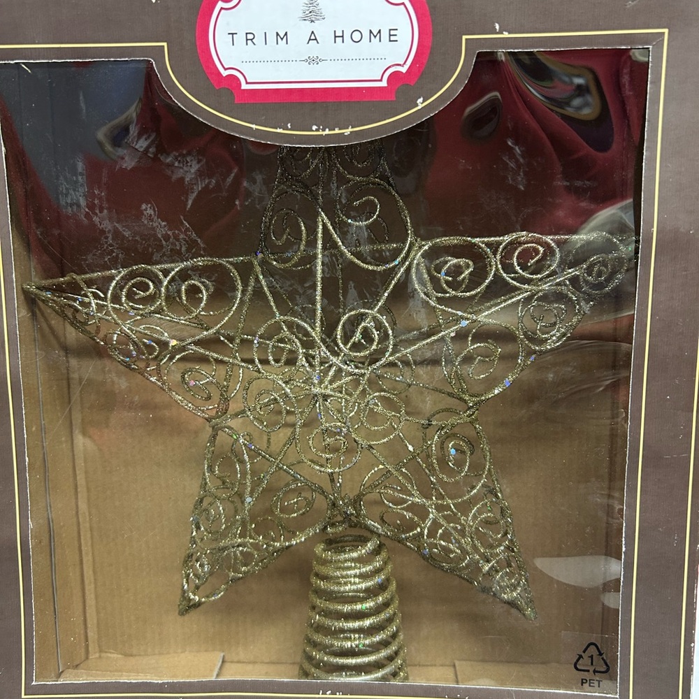 Trim a Home 3D Metal Star Topper - Picture 1 of 10